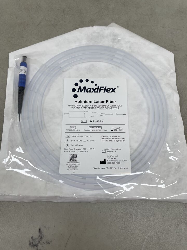 MF 400BH - MAXIFLEX - Holmium Laser Fiber, Flat Tip and Damage Resistant Connector, 400µm, (EA) - ( Expiry Date: 2024-05-27 )