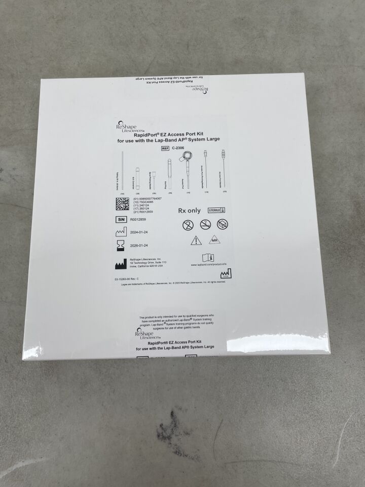 C-2306 - RESHAPE LIFESCIENCES - RapidPort EZ Access Port Kit (0-14cc) for use with LAP-BAND AP System Large, (BX/1) - ( Expiry Date: 2026-01-24 )