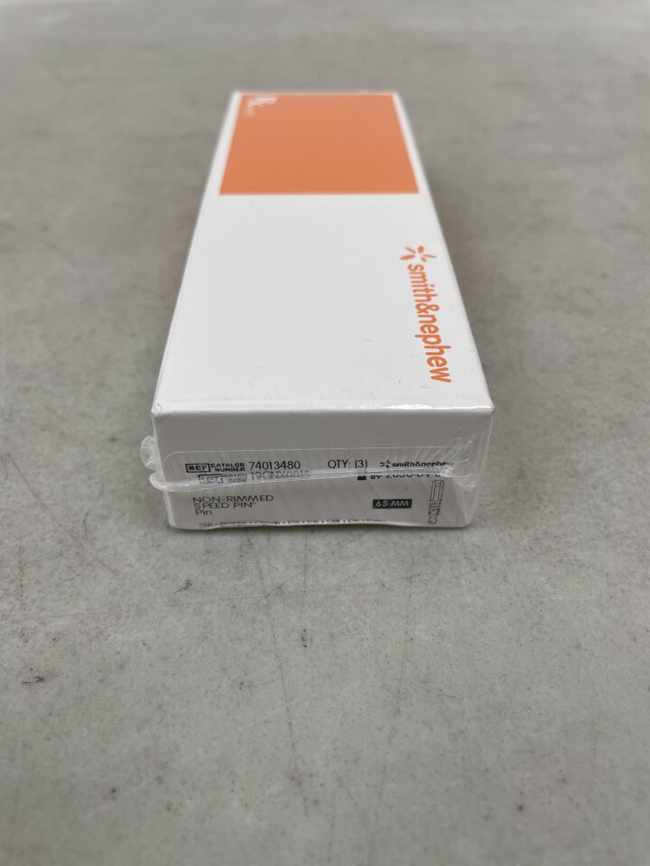 74013480 - SMITH & NEPHEW - Non-Rimmed Speed Pin, 65 mm Size, (BX/3)