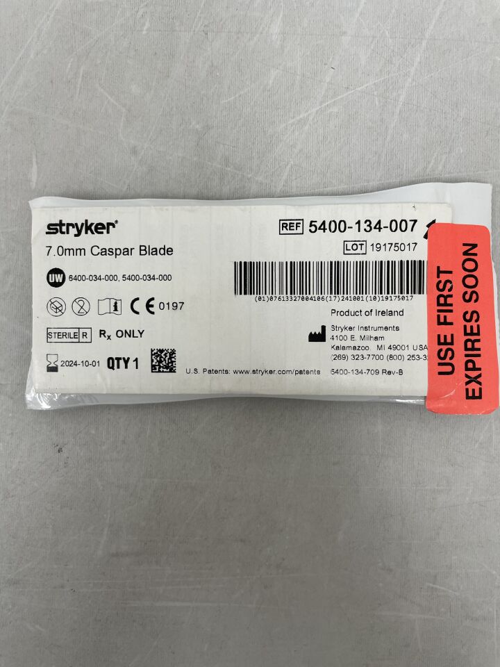 5400-134-007 - STRYKER - 7.0mm Caspar Blade, (EA) - ( Expiry Date: 2026-01-01 )