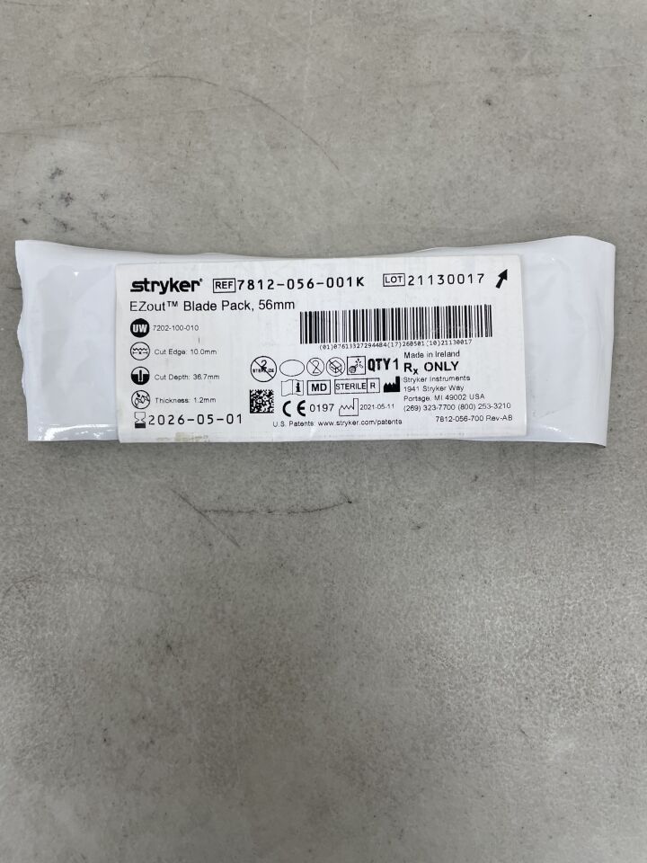 7812-056-001K - STRYKER - EZout Blade Pack, 56mm, (EA) - ( Expiry Date: 2026-05-01 )