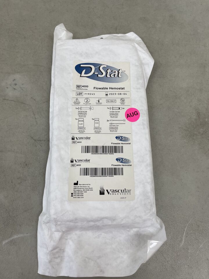 4000 - TELEFLEX - Vascular Solutions D-Stat Flowable Hemostat, (EA) - ( Expiry Date: 2023-08-04 )