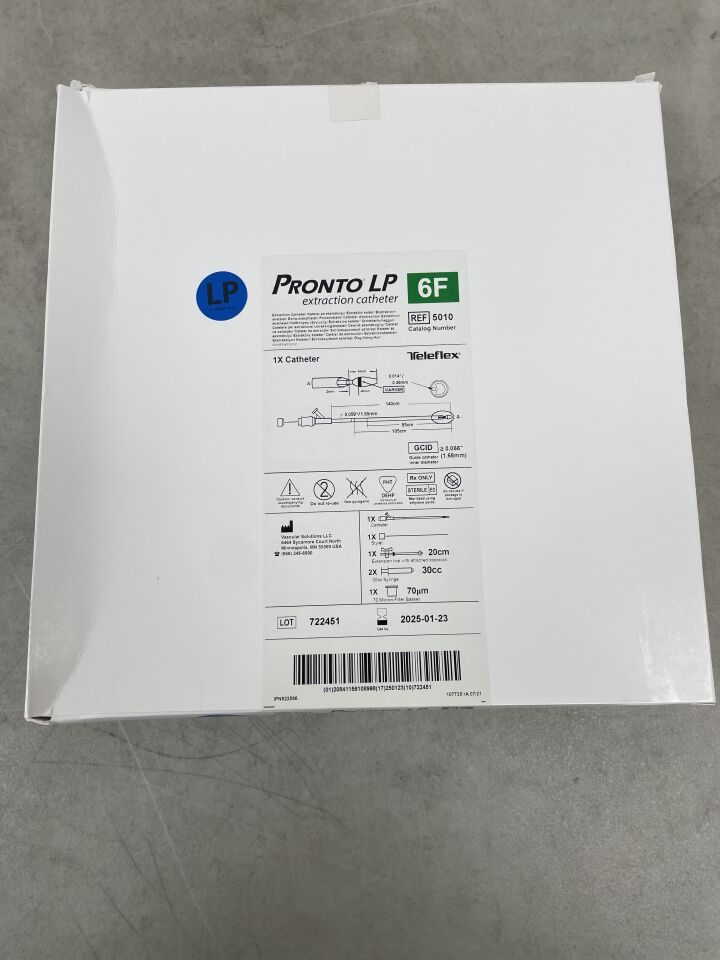 5010 - TELEFLEX - Vascular Solutions Pronto LP Extraction Catheter 6F x 20cm, (BX/1) - ( Expiry Date: 2026-01-24 )
