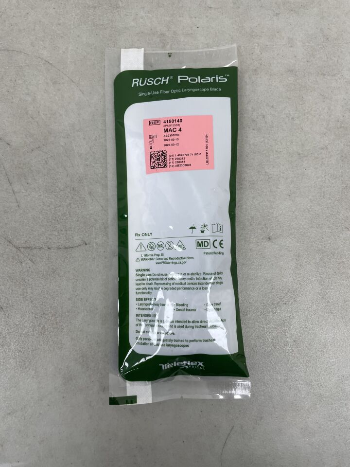 4150140 - TELEFLEX - Rusch Polaris Fiber Optic Laparoscope Blade MAC 4, (EA) - ( Expiry Date: 2026-03-12 )