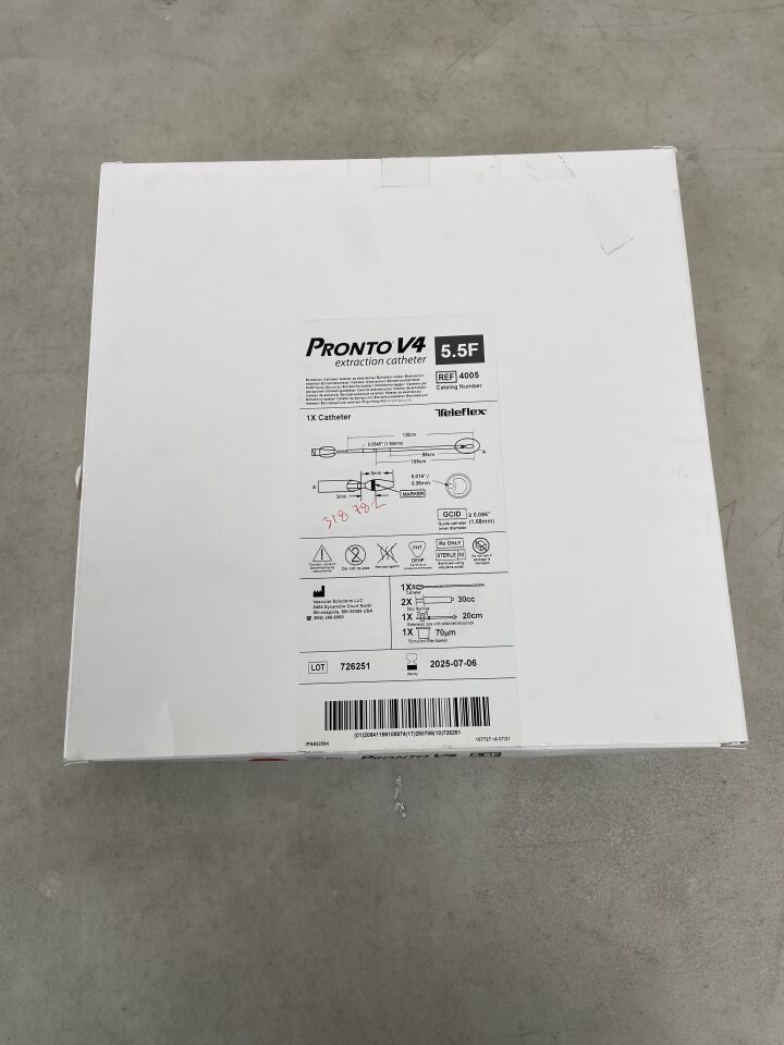4005 - TELEFLEX - Pronto V4 Extraction Cath. 5.5F ≥ 0.066inch, (BX/1) - ( Expiry Date: 2025-07-06 )