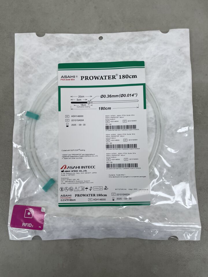 AGH146000 - ASAHI - Prowater Guide Wire 0.014" x 180cm, (EA) - ( Expiry Date: 2025-09-30 )