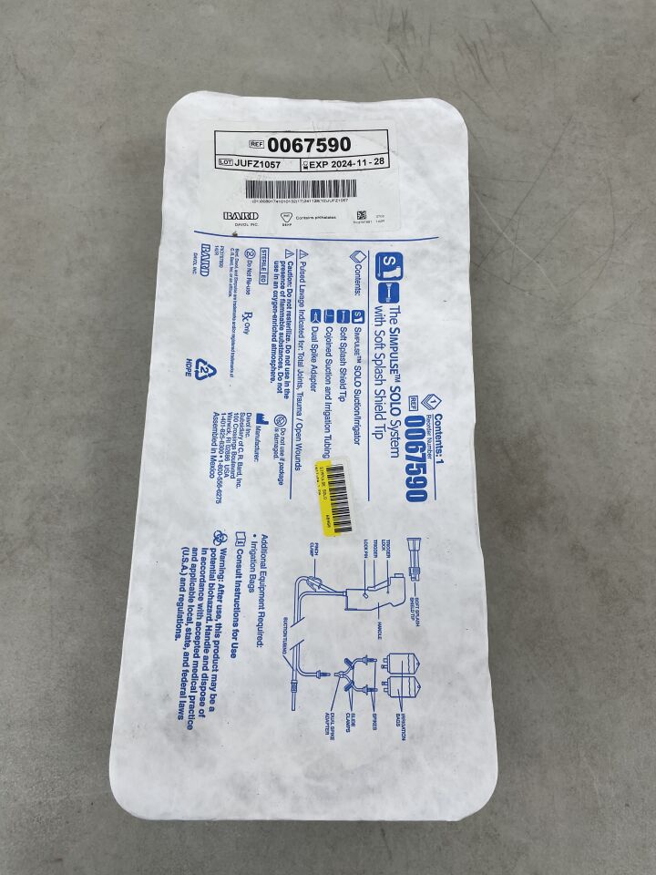 67590 - BARD - Simpulse Solo with Soft Splash Shield Tip, (EA) - ( Expiry Date: 2024-11-28 )