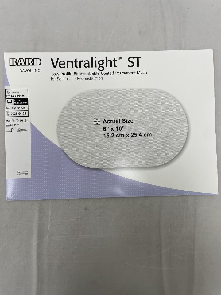 5954610 - BARD - Ventralight ST Mesh: 6" x 10" Oval, (BX/1) - ( Expiry Date: 2025-10-28 )