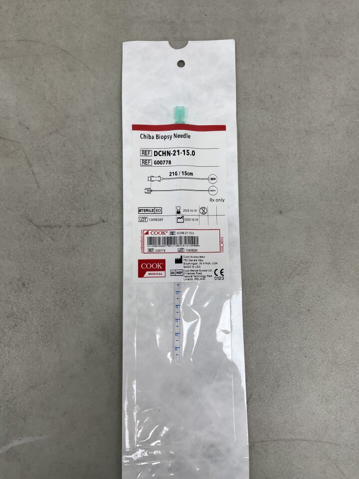 G00778 - COOK - Chiba Biopsy Needle 21G x 15cm, (EA) - ( Expiry Date: 2025-10-19 )