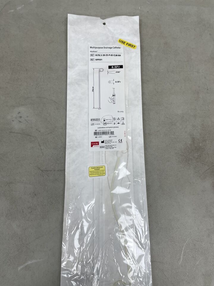G09501 - COOK - Mac-Loc Multipurpose Drainage Catheter 8.5F x 25cm, 0.038", (EA) - ( Expiry Date: 2025-12-01 )