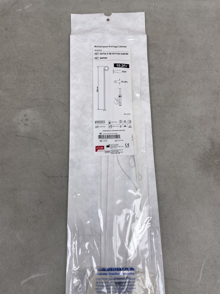 G09502 - COOK - Mac-Loc Multipurpose Drainage Catheter 10.2F x 25cm, 0.038", (EA) - ( Expiry Date: 2025-10-26 )