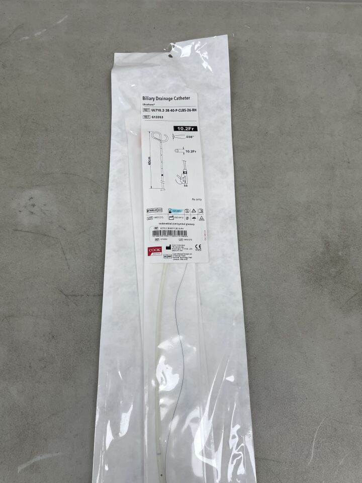 G13353 - COOK - Mac-Loc Locking Loop Biliary Drainage Catheter, 10.2 Fr Size, 40 cm Length, (EA) - ( Expiry Date: 2025-09-12 )