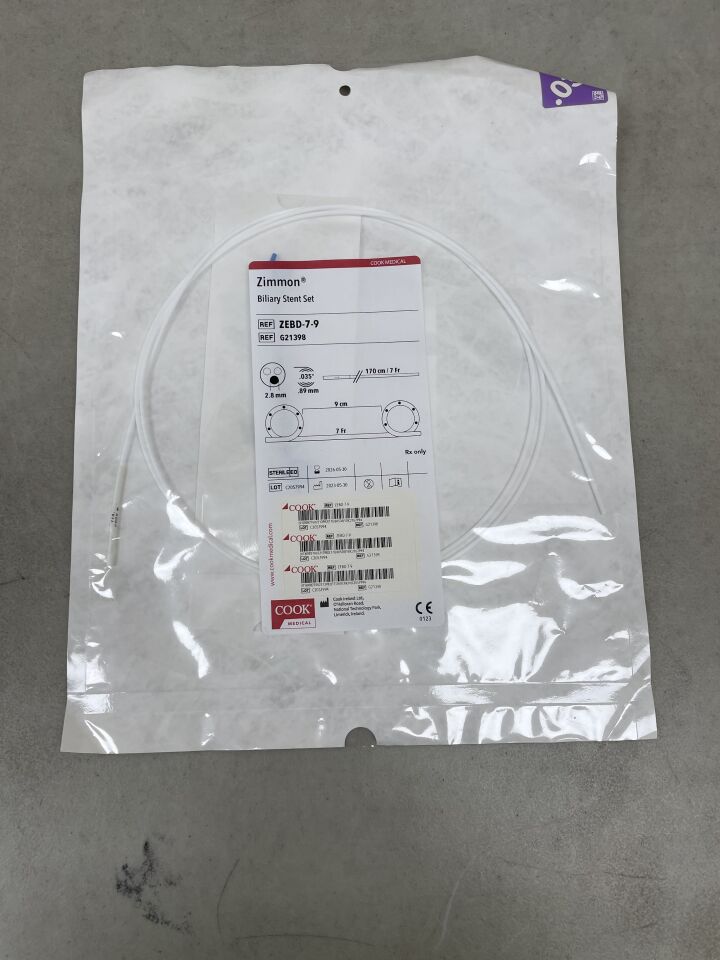 G21398 - COOK - Zimmon Biliary Stent Set 7F x 9cm, (EA) - ( Expiry Date: 2026-05-30 )