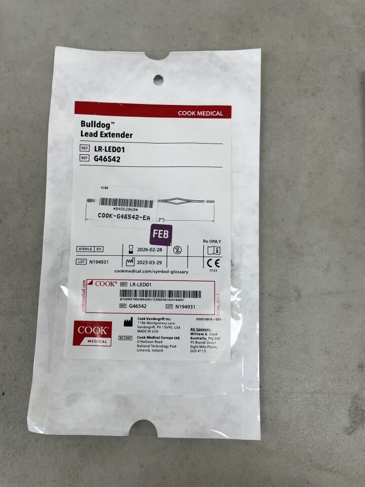 G46542 - COOK - Bulldog Lead Extender, 70cm, (EA) - ( Expiry Date: 2026-02-28 )