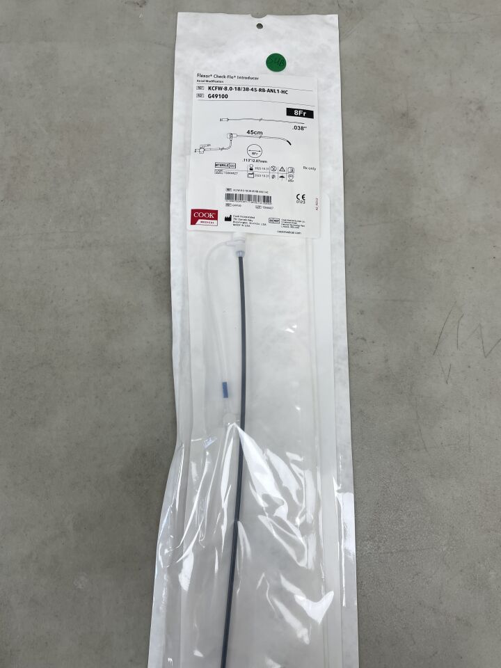 G49100 - COOK - Flexor Ansel Guiding Sheath, 8 Fr Size, Multipurpose Tip, (EA) - ( Expiry Date: 2025-10-31 )