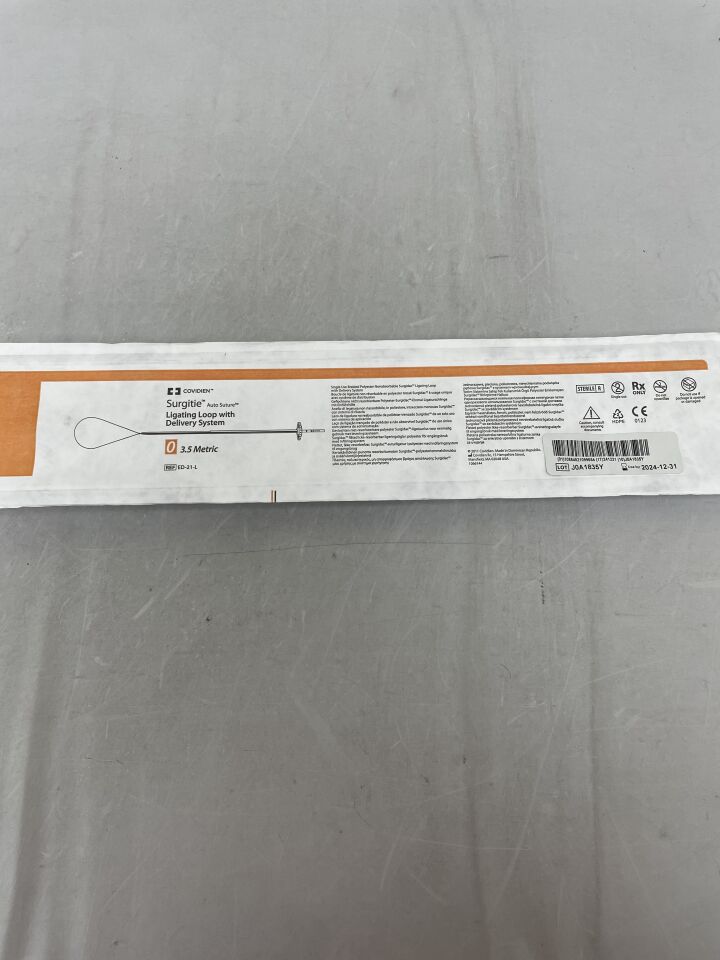 ED-21-L - COVIDIEN - Surgitie Ligating Loop Delivery System: 0 Polysorb violet 21", (EA) - ( Expiry Date: 2025-09-30 )