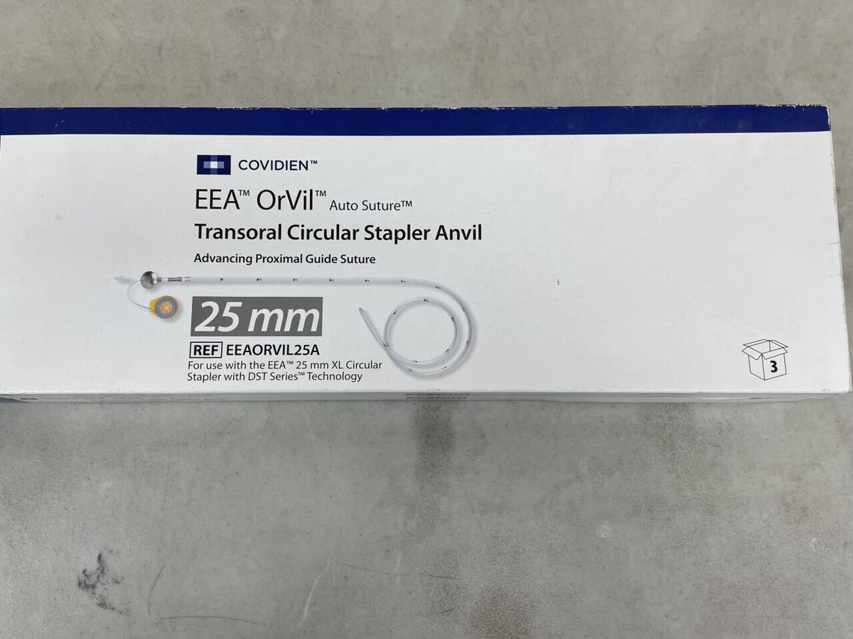 EEAORVIL25A - COVIDIEN - EEA OrVil Single-Use Pre-titled Anvil Circular Stapler with DST Series Technology, 25 mm Size, (BX/3)