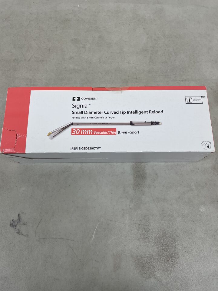 SIGSDS30CTVT - COVIDIEN - Signia Small Diameter Curved Tip Intelligent Reload, 30mm, (BX/6) - ( Expiry Date: 2025-12-31 )