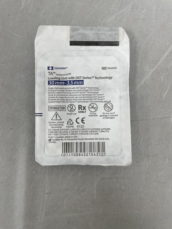 TA3035L - COVIDIEN - TA Single-Use Staple Loading Unit with DST Series Technology, 30 mm Size, (EA) - ( Expiry Date: 2025-07-31 )