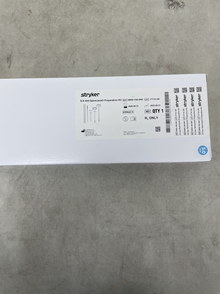 0909-100-050 - STRYKER - Vexim Spinejack Preparation Kit, 5.0mm, (BX/1) - ( Expiry Date: 2026-05-31 )