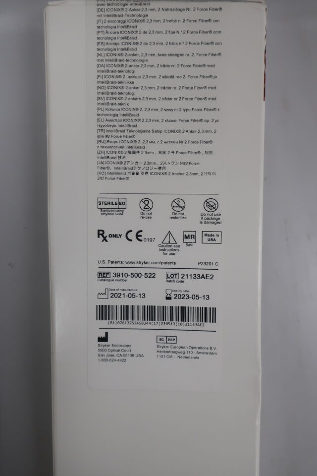 3910-500-522 - STRYKER - Iconix 2 with 2 strands #2 Force Fiber, (BX/1) - ( Expiry Date: 2026-01-24 )