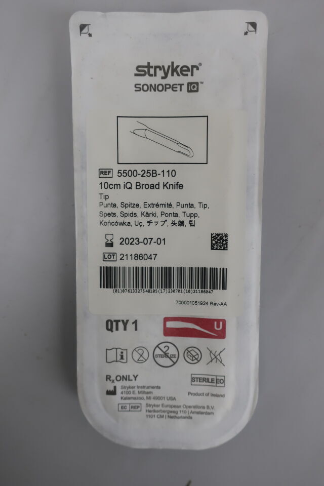 5500-25B-110 - STRYKER - Sonopet iQ Micro Claw Bone Cutting Tip, 3.98 in Length, (EA) - ( Expiry Date: 2024-01-01 )