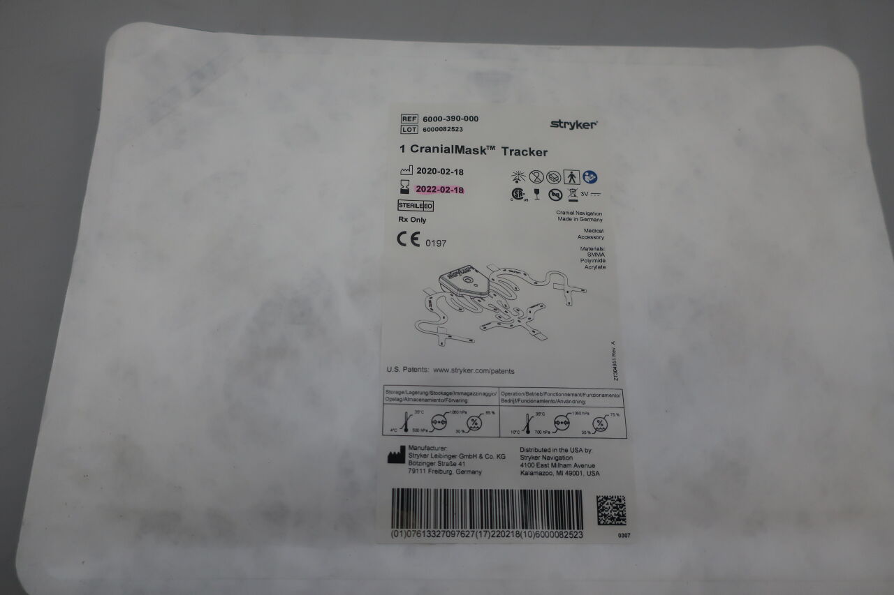 6000-390-000 - STRYKER - Cranialmask Tracker, Single-Use, (EA) - ( Expiry Date: 2025-08-08 )