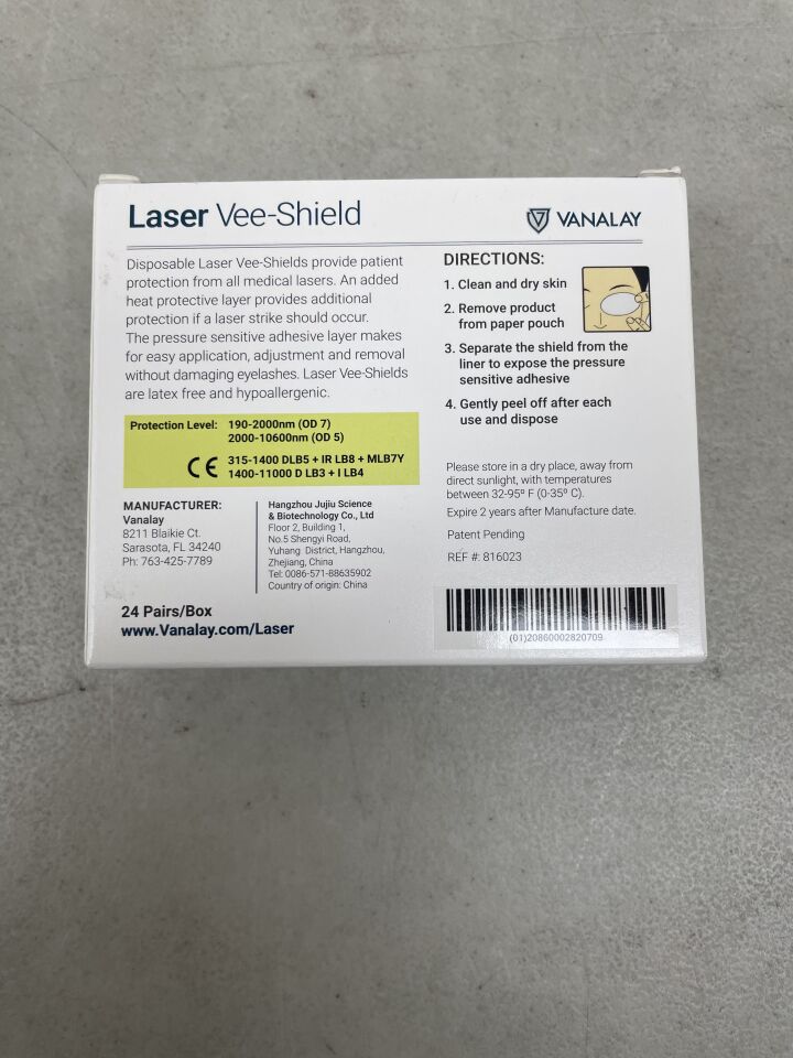 816023 - VANALAY - Laser Vee-Shield Laser Eye Protectors with Adhesive, (BX/24) - ( Expiry Date: 2025-10-13 )
