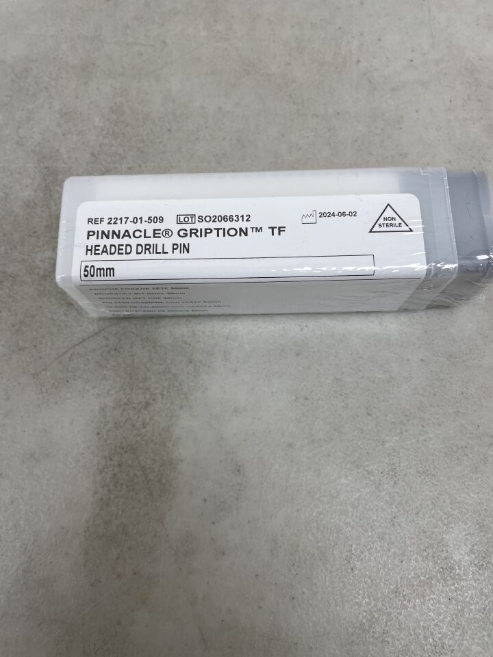 2217-01-509 - DEPUY - Pinnacle Gripton TF Headed Drill Pin, 50mm, (EA)