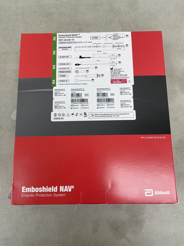22438-19 - ABBOTT - Emboshield NAV6 Embolic Protection System 7.2 mm x 190 cm, (BX/1) - ( Expiry Date: 2026-02-28 )