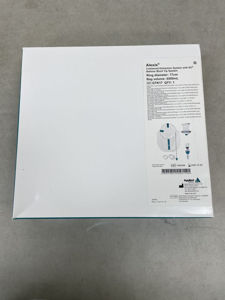 GTK17 - APPLIED MEDICAL RESOURCES - Alexis Contained Extraction System with Kii Balloon Blunt Tip System, 6500 mL Bag, (BX/1) - ( Expiry Date: 2025-12-20 )