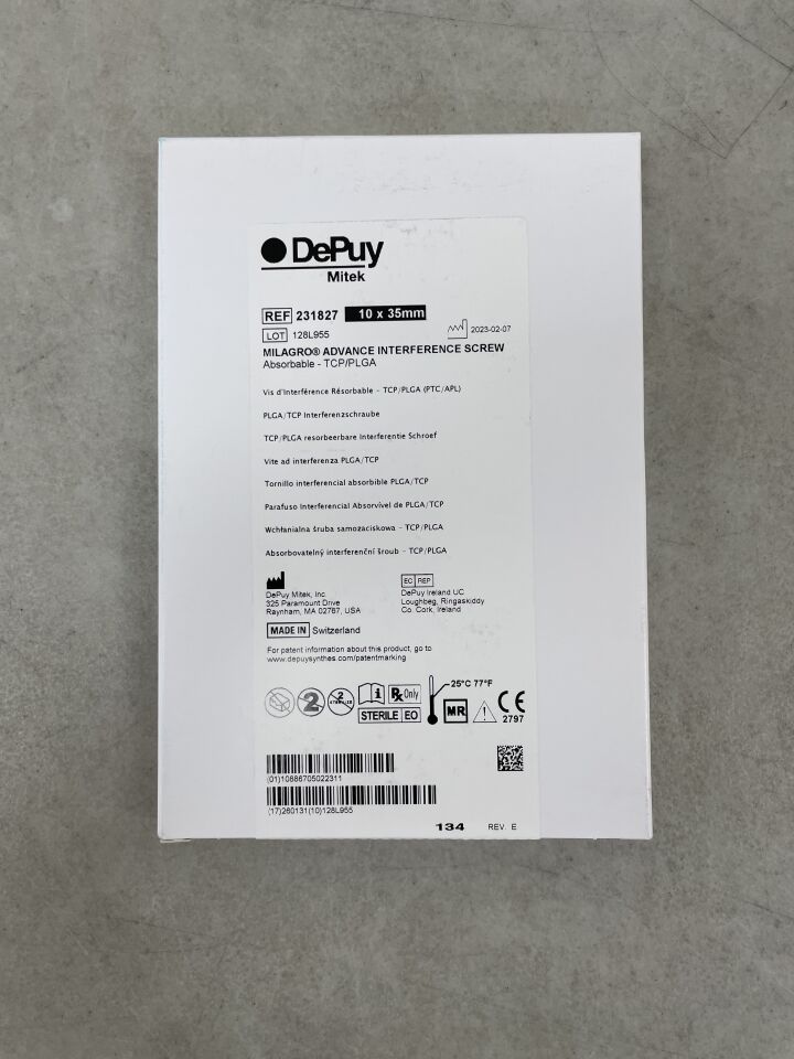 231827 - DEPUY - Milagro Advance Interference Screw 10 x 35mm, (BX/1) - ( Expiry Date: 2026-01-31 )