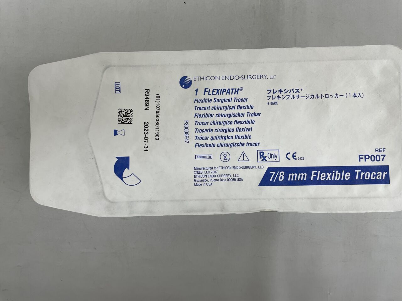 FP007 - ETHICON - Flexipath Flexible Thoracic Trocar, 7 dia. x 80 mm Length, (EA) - ( Expiry Date: 2026-03-31 )
