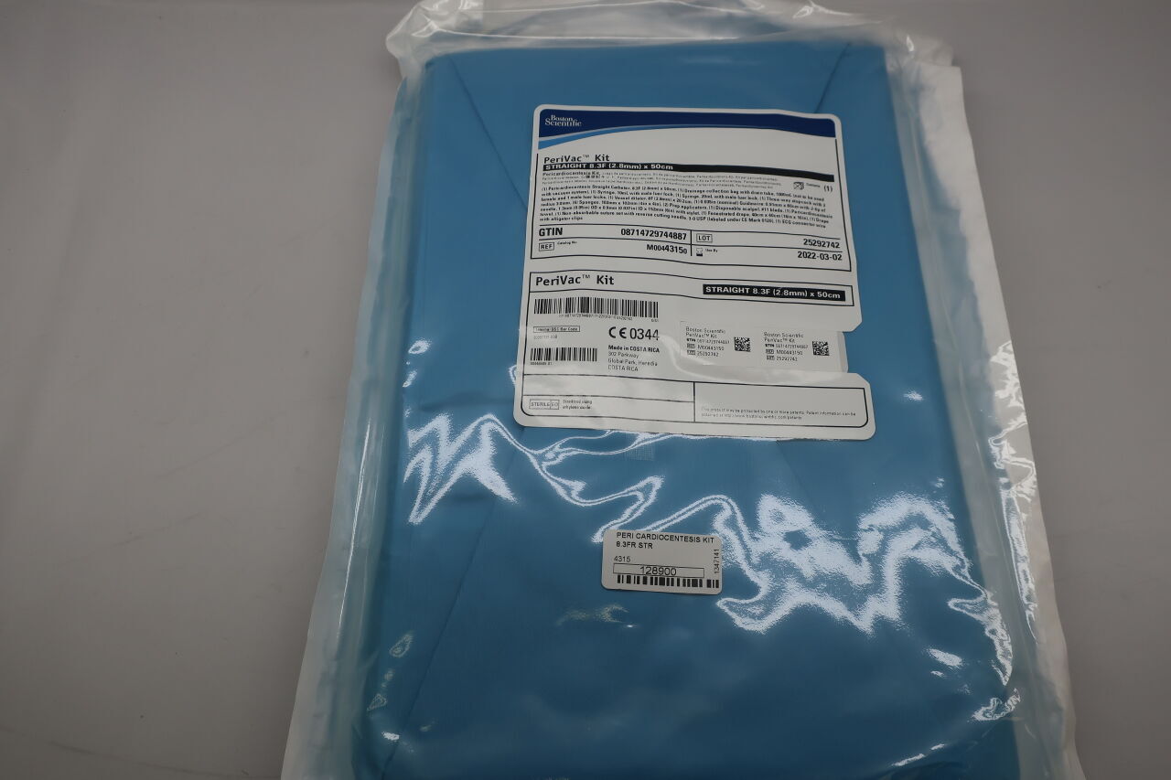 4315 - BOSTON SCIENTIFIC - PeriVac Kit, Pericardiocentesis Kit, Straight, 8.3F x 50cm, (EA) - ( Expiry Date: 2019-11-22 )