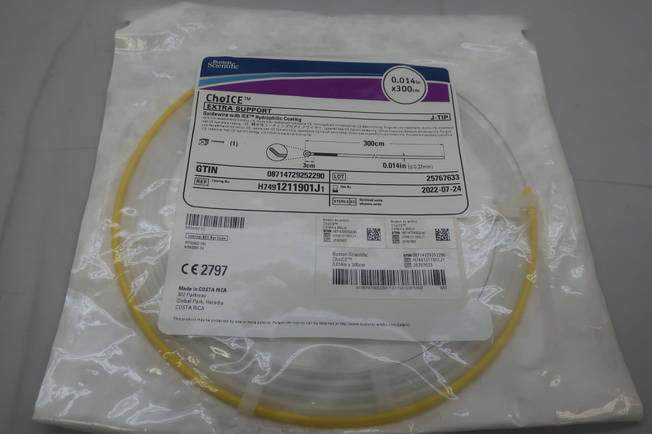 1211901J - BOSTON SCIENTIFIC - ChoIce Extra Support Straight Tip 0.014" X 300cm, (EA) - ( Expiry Date: 2022-07-24 )