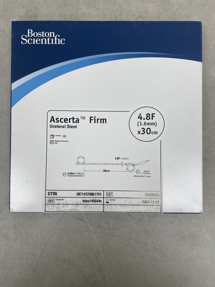 145644 - BOSTON SCIENTIFIC - Ascerta Firm Ureteral Stent - 4.8Fr x 30cm, (EA) - ( Expiry Date: 2023-02-02 )