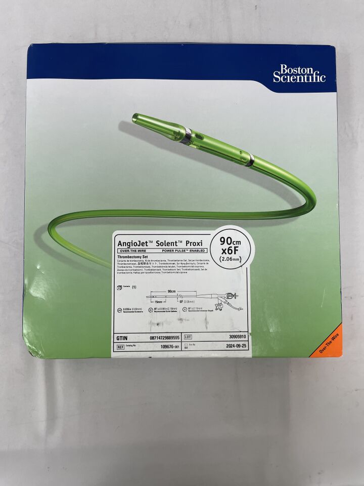 109676 - BOSTON SCIENTIFIC - AngioJet Solent Proxi Thrombectomy Set - OTW - Power Pulse Enabled - 6Fr x 90cm, (BX/1) - ( Expiry Date: 2024-02-28 )
