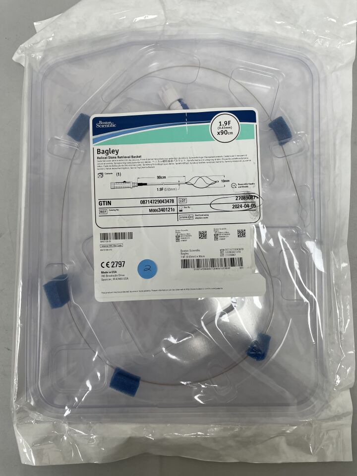 340121 - BOSTON SCIENTIFIC - Bagley Helical Stone Retrieval Basket, 1.9F x 90cm, (EA) - ( Expiry Date: 2024-04-05 )
