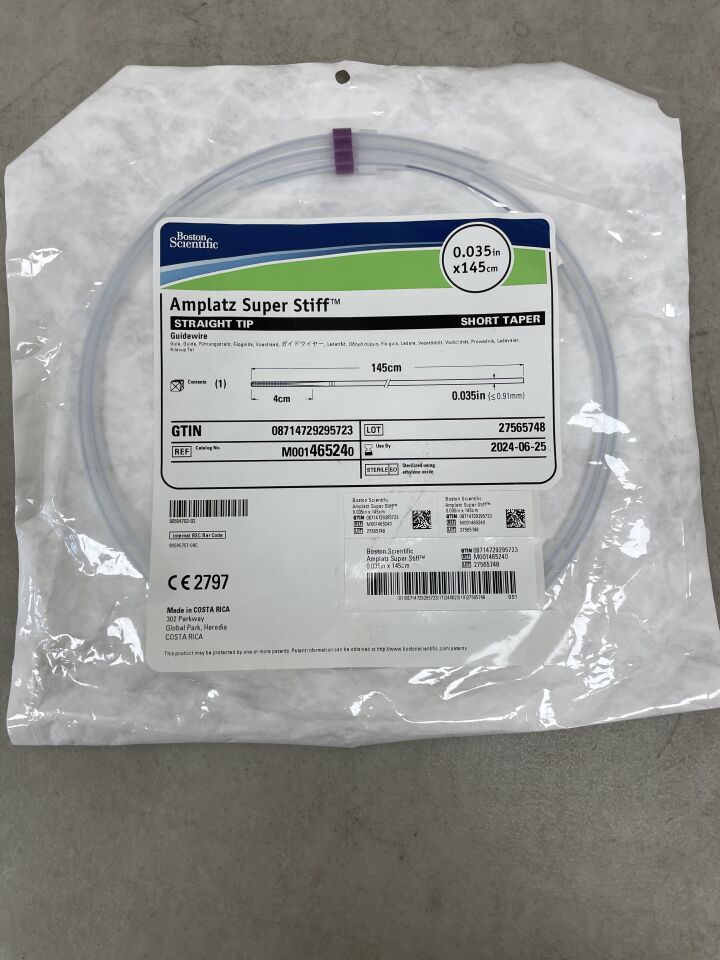 46524 - BOSTON SCIENTIFIC - Amplatz Super Stiff Standard Guidewire, 0.035 in. dia. x 145 cm Length, (EA) - ( Expiry Date: 2024-06-21 )