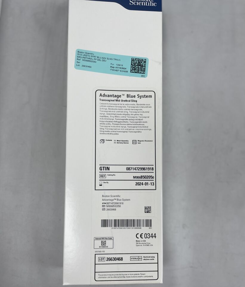 850205 - BOSTON SCIENTIFIC - Advantage Fit Transvaginal Mid-Urethral Sling System, Blue, (BX/1) - ( Expiry Date: 2024-07-05 )