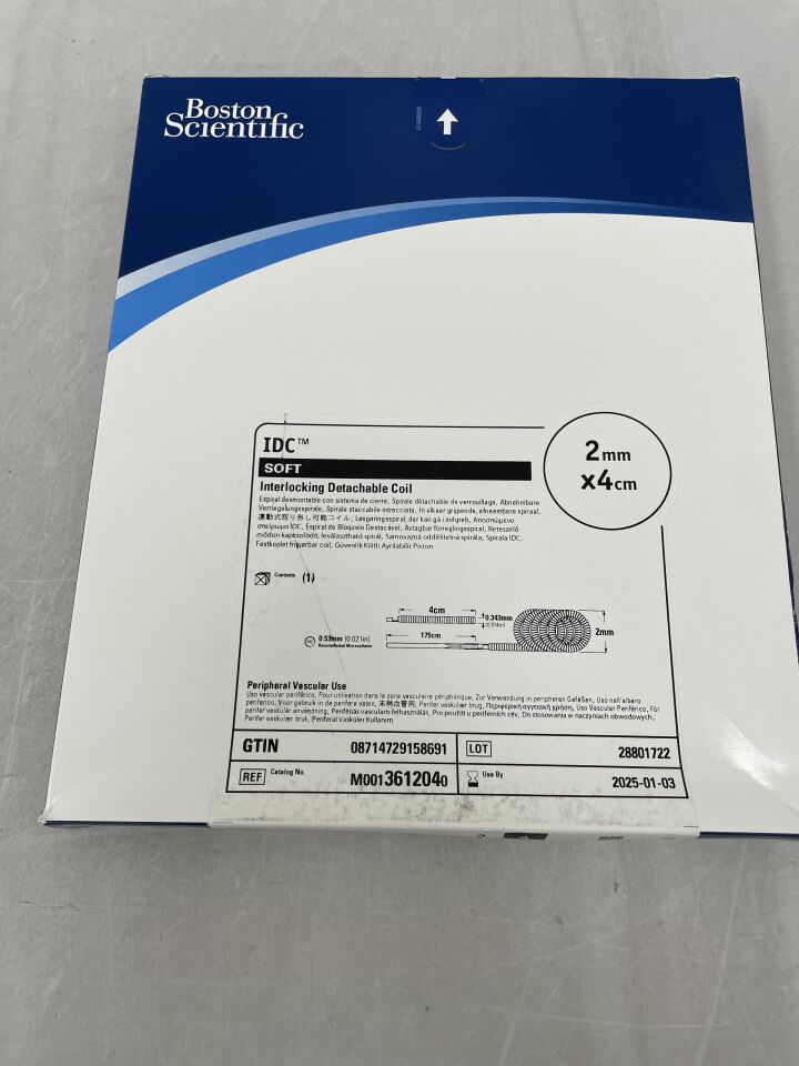 361204 - BOSTON SCIENTIFIC - IDC Interlocking Detachable Coil - Soft - 2mm x 4cm, (BX/1) - ( Expiry Date: 2025-02-14 )