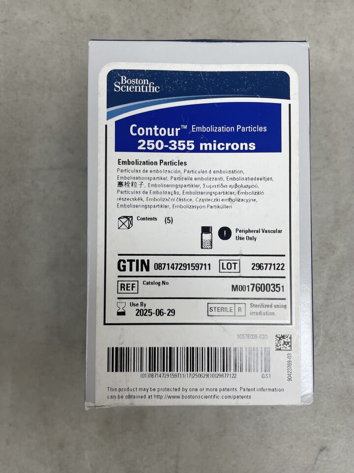 760035 - BOSTON SCIENTIFIC - Contour Embolization Particles 250-355micron, (BX/5) - ( Expiry Date: 2025-06-29 )