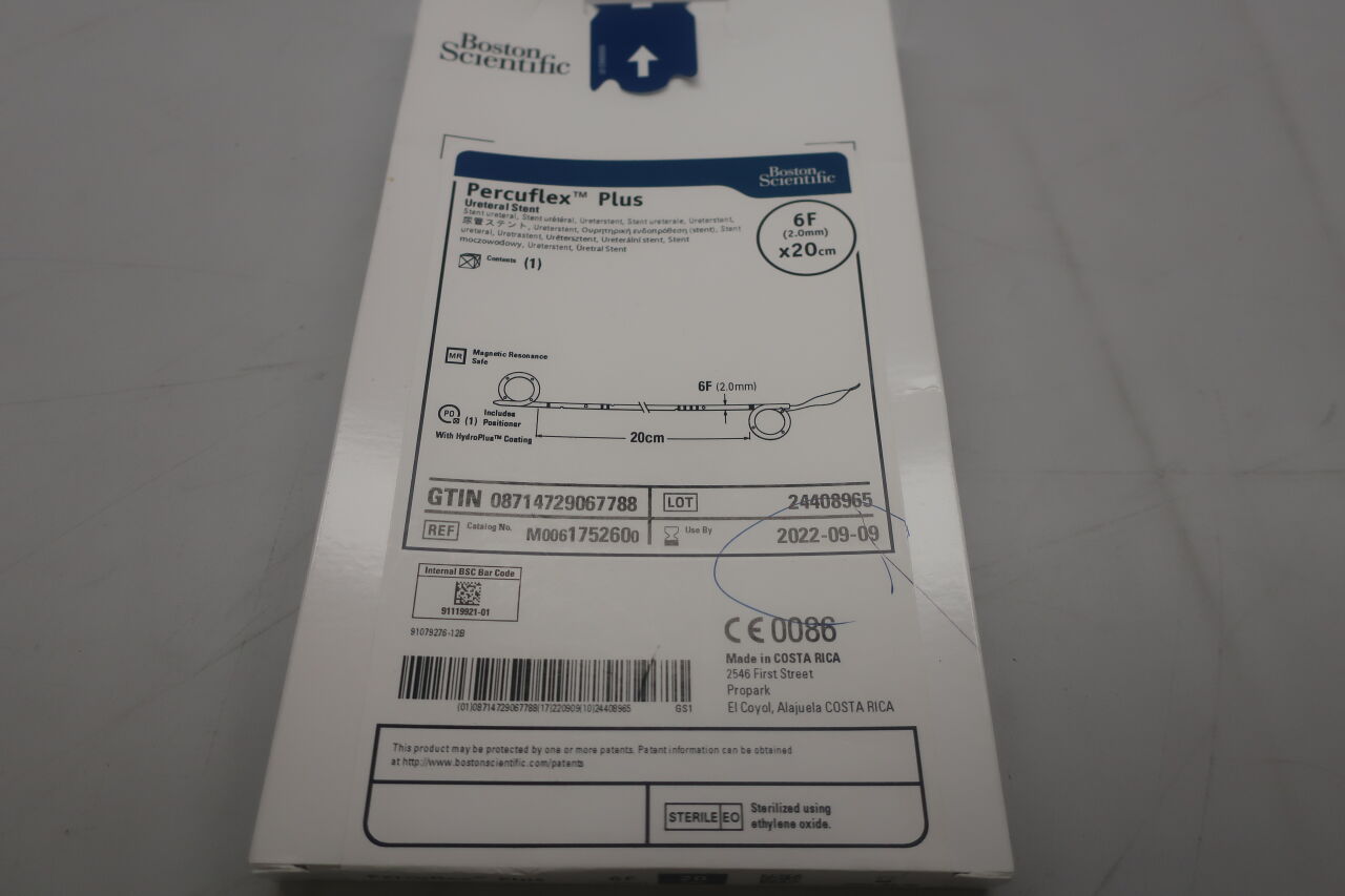 175260 - BOSTON SCIENTIFIC - Percuflex Plus Ureteral Stent, 6F x 20cm, (BX/1) - ( Expiry Date: 2025-08-22 )