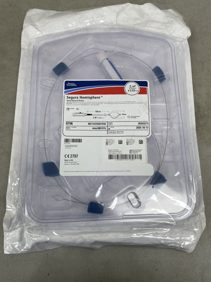 380107 - BOSTON SCIENTIFIC - Segura Hemisphere Stone Retrieval Basket - 3.0Fr x 90cm x 16mm, (EA) - ( Expiry Date: 2025-10-17 )