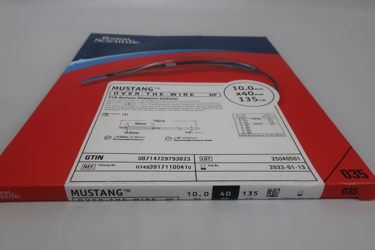 3917110041 - BOSTON SCIENTIFIC - mustang otw pta balloon dilatation catheter - 10.0mm x 40mm x 135cm, (BX/1) - ( Expiry Date: 2025-11-28 )