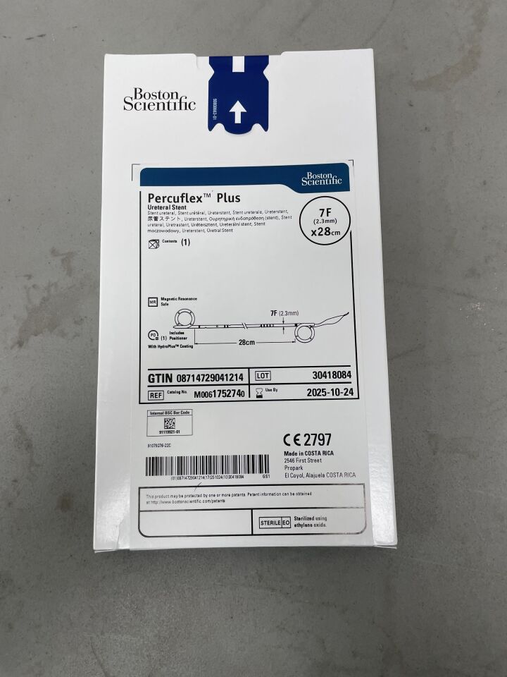 175274 - BOSTON SCIENTIFIC - Percuflex Plus Ureteral Stent - 7Fr x 28cm, (BX/1)