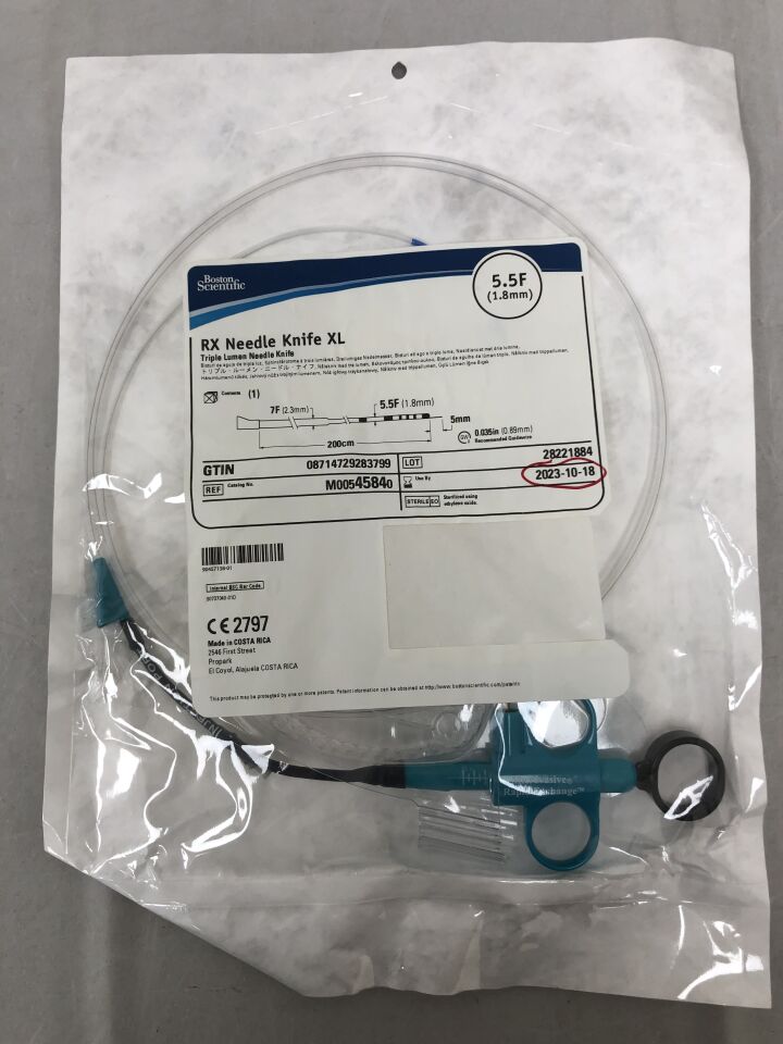 4584 - BOSTON SCIENTIFIC - RX Needle Knife XL - Triple Lumen - 5.5Fr, (EA) - ( Expiry Date: 2025-12-20 )