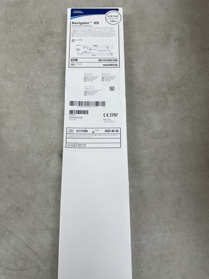 250226 - BOSTON SCIENTIFIC - Navigator HD Ureteral Access Sheath Set - 12Fr/14Fr x 46cm, (BX/1) - ( Expiry Date: 2026-01-15 )