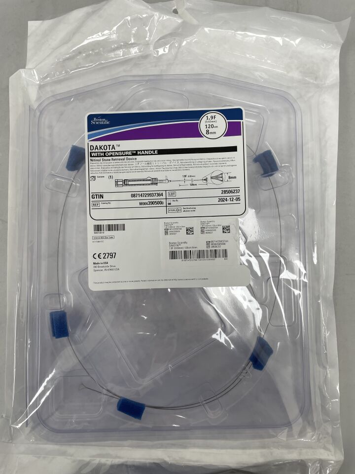 390500 - BOSTON SCIENTIFIC - Dakota Nitinol Stone Retrieval Device with Opensure Handle - 1.9Fr x 120cm x 8mm, (EA) - ( Expiry Date: 2026-01-17 )