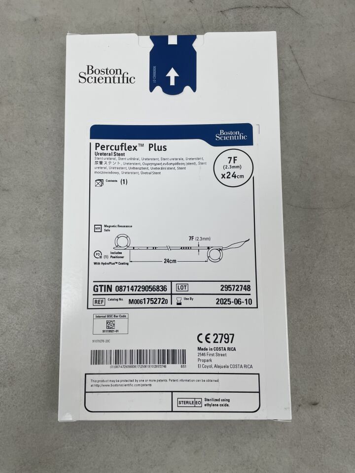 175272 - BOSTON SCIENTIFIC - Percuflex Plus Ureteral Stent, 7 Fr dia. x 24 cm Length, (BX/1) - ( Expiry Date: 2026-02-07 )